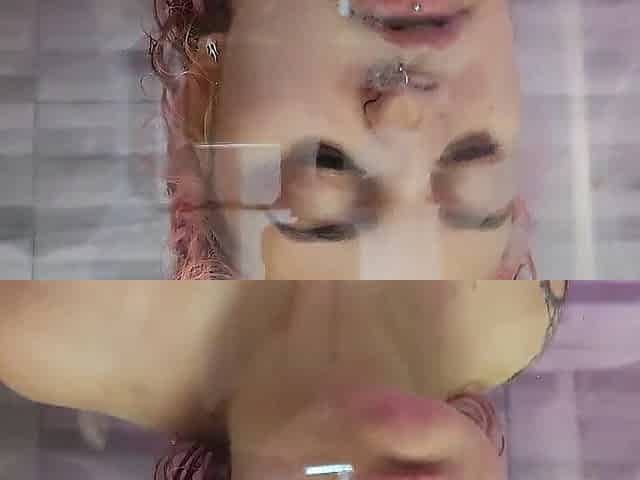 Fetish Glasschord Licking Face Body Boobs Booty in the Shower