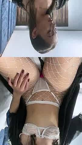 Small titted brunette amateur anal nailed at home