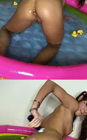 Awesome Amateur teen blonde toying pussy