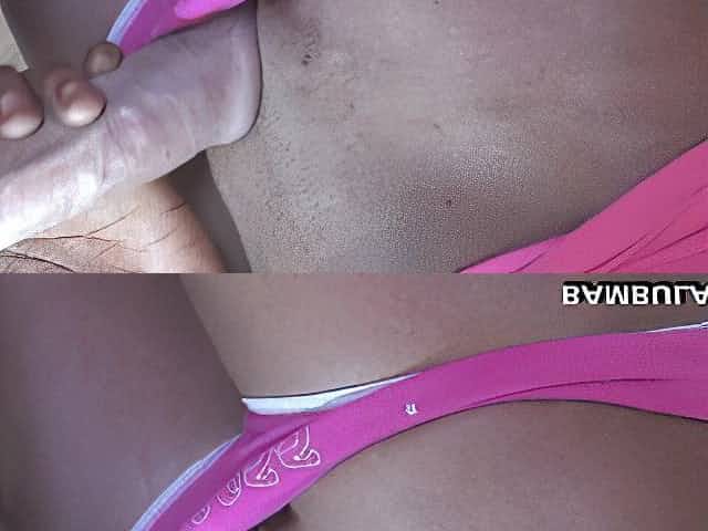 Ejaculation in ebony snatch