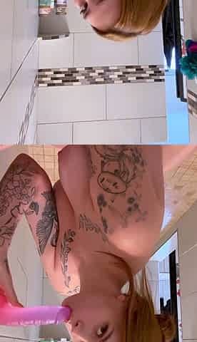 Nataliexking Solo Bathroom Dildo Mounted
