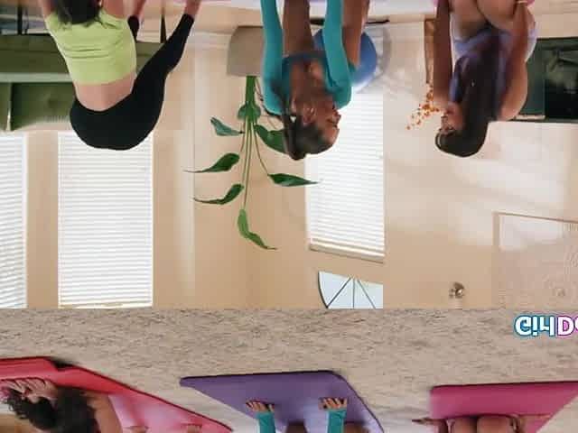 We Double Strapon Fuck Our Yoga Teacher - Gizelle Blanco, Bella Rolland And Victoria Voxxx