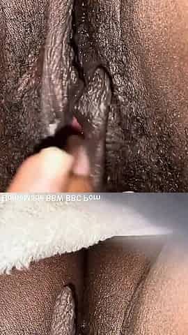 Stimulating My Big Clit My Big Labia Pussy Dripping Wet