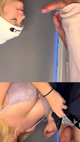 Blowjob - cum on tits and face