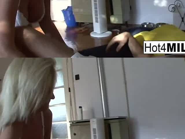 Hot 4 MILF : Busty MILF slut keeps her stockings on for anal