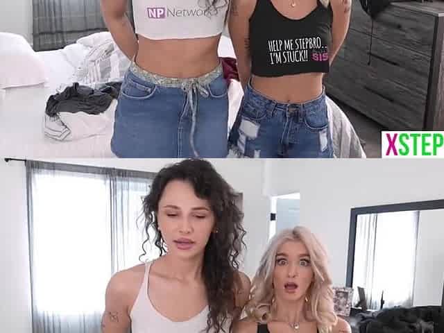 Emma Rosie, Lucky Fate And Liz Jordan - Tiny Stepsisters Teens 18+ Both Want Stepbrothers Cum Badly