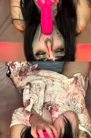 Stacked brunette goes solo toys and masturbation