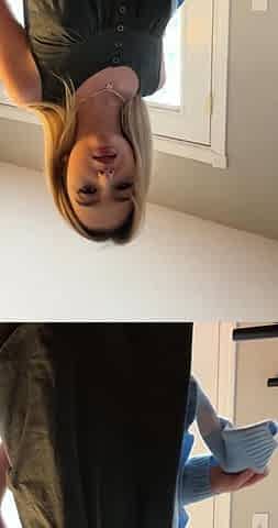Pretty busty blonde teen babe masturbating