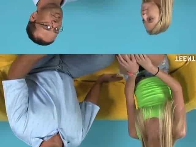 Aged Guy Makes Cute Teen Jerk Off His Rod