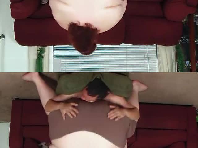 Fat Girl Spread Ass and Spandex Ass Smothering and Facesitting Skinny Guy