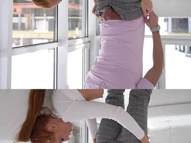 Redheaded Holly and her teen lover explore every inch of each other's desires