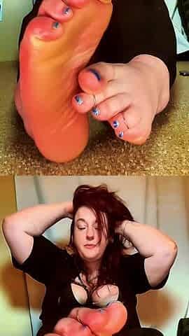 Big BBW Feet JOI: Suck, Worship, and Countdown to Explode on My Sweaty Toes