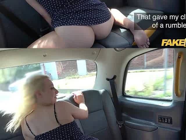 Fake Taxi British blonde Candy Banks is having sex with a taxi driver