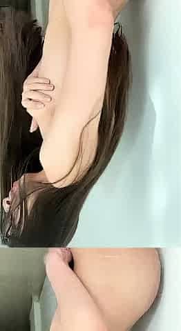 Marinamnca Standing Masturbation In Glasses With Dildo On