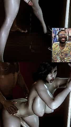 Lady D Gets Screwed From Behind And Sprays Cum With Her Transgender Schlong