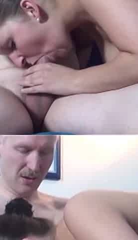 Greedy Slut Swallowing Cum Straight From the Source