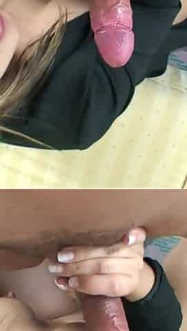 OMG - My cock so deep in her ass and mouth