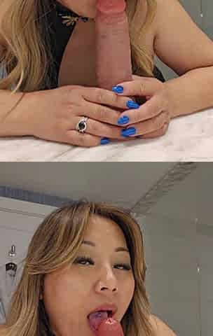 Horny Oriental mother I'd like to fuck plays with her toy after a Boudoir photoshoot