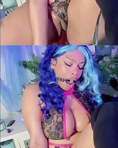 Breasty Black Hotty Getting so Wicked and Squirty with Her Toy