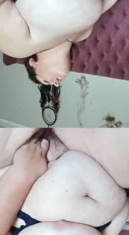 Chubby Brunette Big Boobs Dildo Masturbation