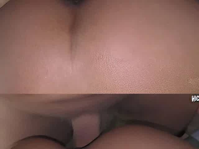 Skinny Polynesian slut with high waist & round ass rams my dick