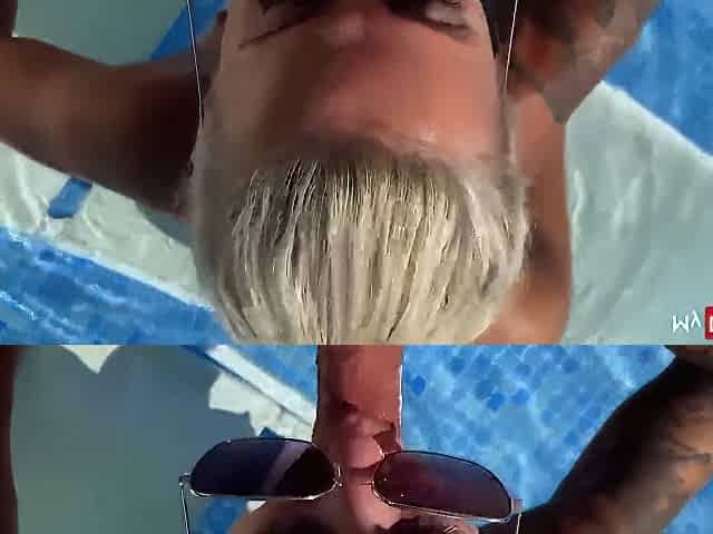 Stepsister Licks Cum Off My Cock By The Pool German Amateur Sex