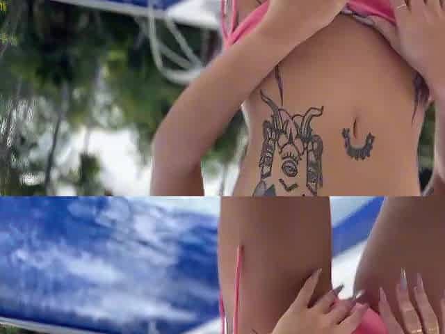 Pool day, public sex and creampie!