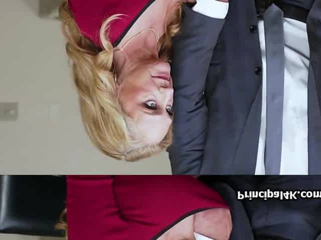 Squirting big tit mature gets humped on the office desk