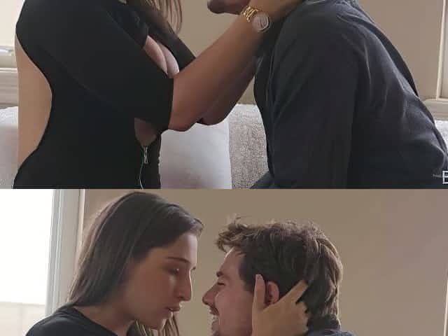 Brunette sensual sex ( gold wristwatch )