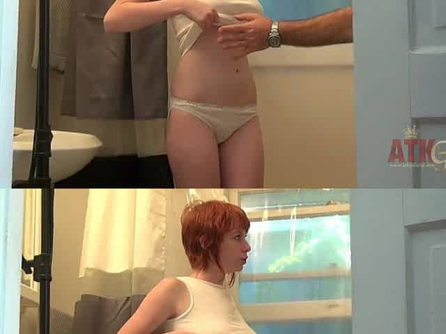 Cute Redhead With Stunning Natural Tits