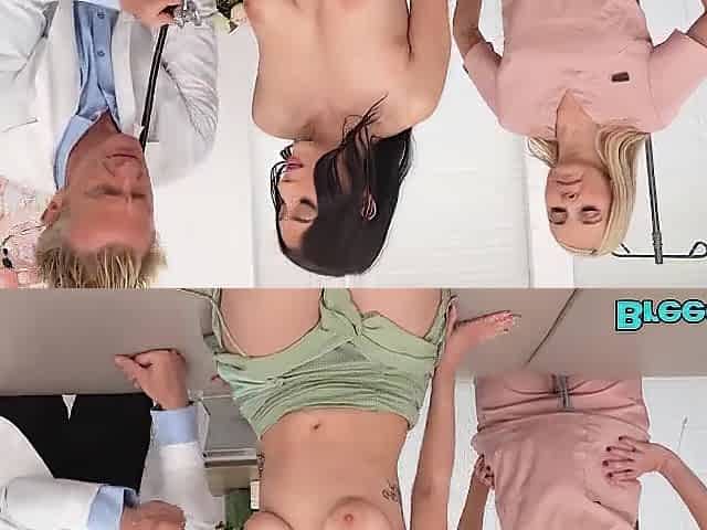 A nasty doctor gropes this gal's twat and they get turned on.