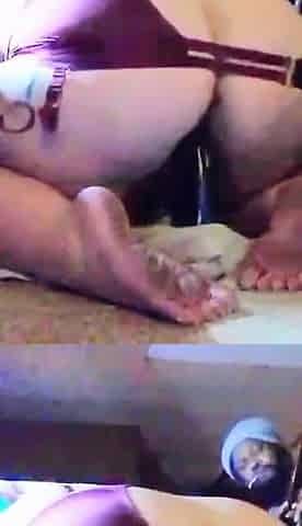 Dirty Feet Piggy Riding Fist Dildo Swallowing Daddy's BBC