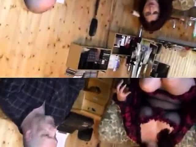 This brunette chick with nice big boobs and a pretty face is