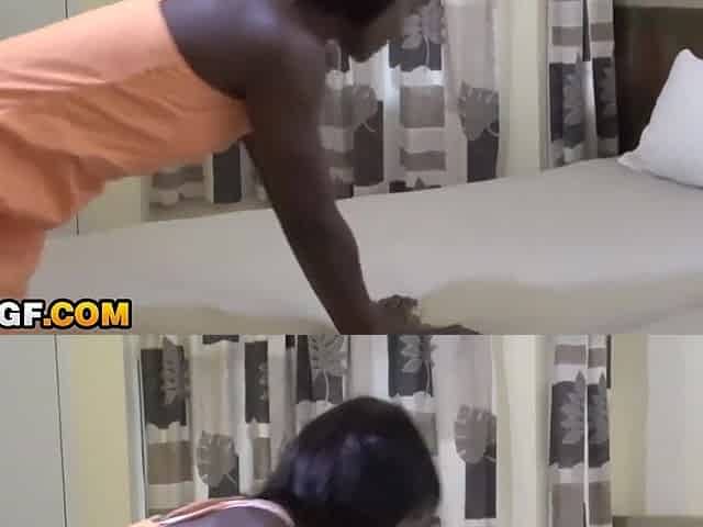 Ebony Delight: A Teen's Passionate Encounter with Her Lover
