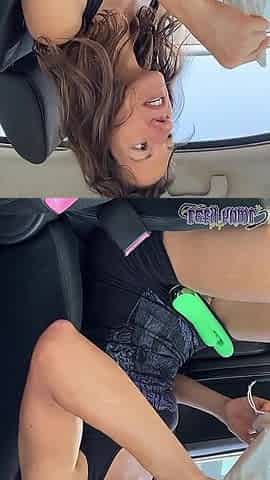 I Fuck My Ass with a Dildo in My Car in a Parking!