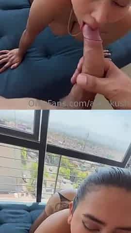 Curvy Latina beauty captivates with daring butt passion in thrilling play