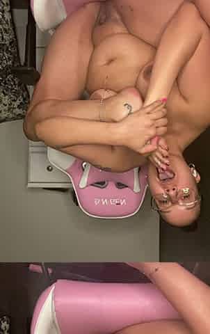 Mixed Ebony Latina Worships Her Feet Naked