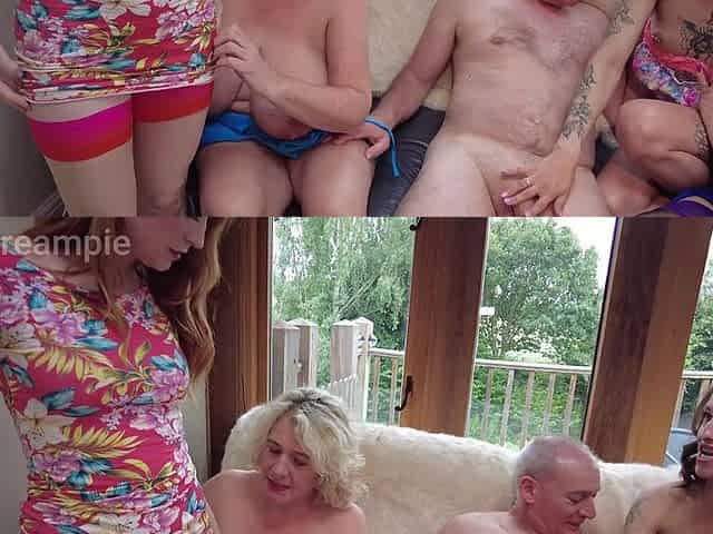 Four MILFs for Mr Creampie