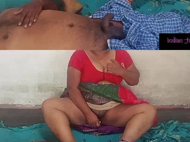 Stepmom Mastrubating with Carrot and Caught by Stepson