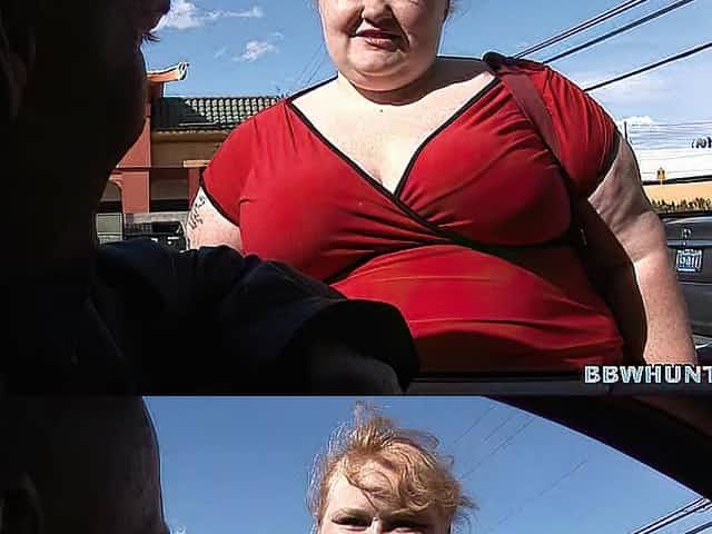 Giant and fat Ruby Passion sucking huge cock with smile