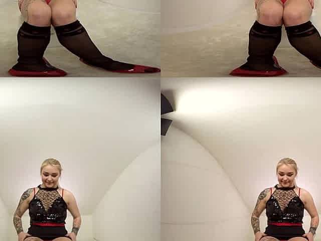 251 - Allie Darcey - Nylons Blonde Natural Tits Toying