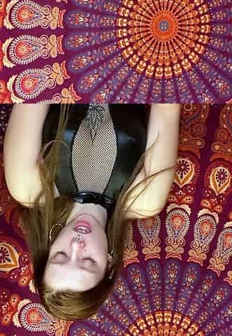 Violet lovely amateur redhead woman toying