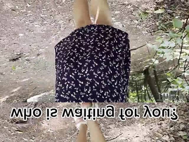 A Russian stranger in the forest gave herself to the 1st dude this babe met