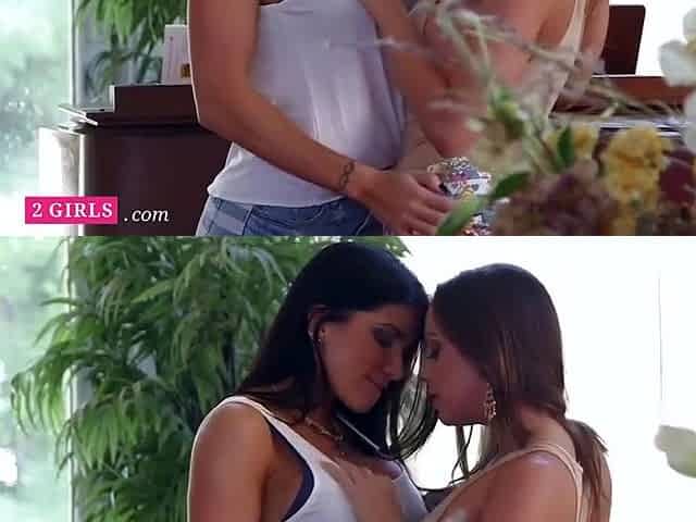 Lesbian Girls Go Down On Each Other - Abigail Mac And Romi Rain