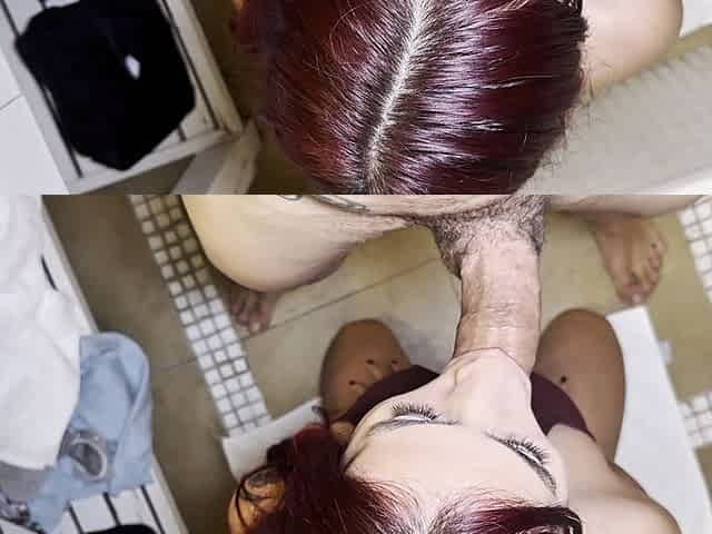 My Girlfriend Was Chatting to Someone but I Wanted to Fuck Her so I Bothered Her to Suck My Big Dick