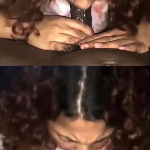 Skinny amateur sucks cock and fingers herself in pov scene