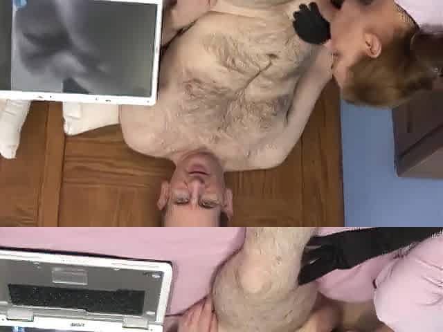 Dude getting his penis sucked with nerdy ally in hotel