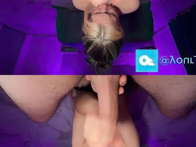 Youthful gal sucking shlong furiously, doing ahegao and asking to cum. Countdown to cum