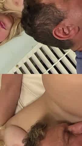 Curvy blonde teen gets to fuck big cock