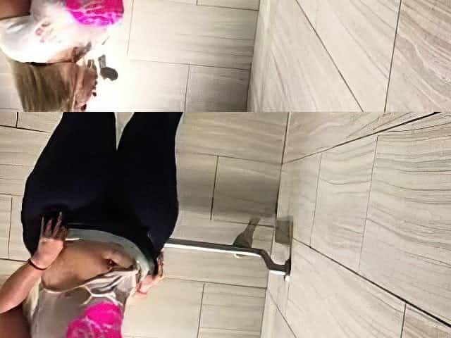 Girl with a phat ass takes a shower live on webcam